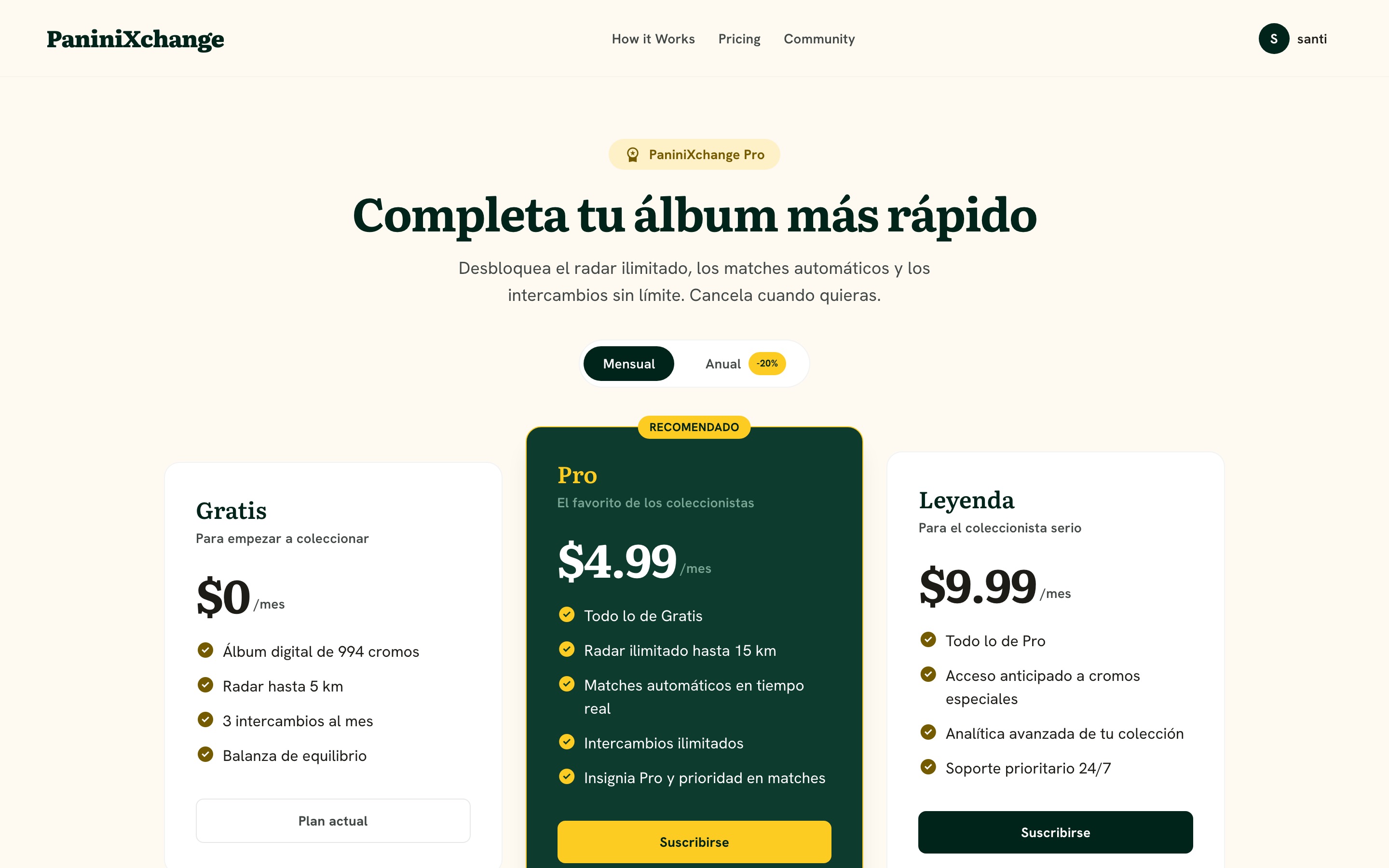 Pro and Legend plans through Stripe